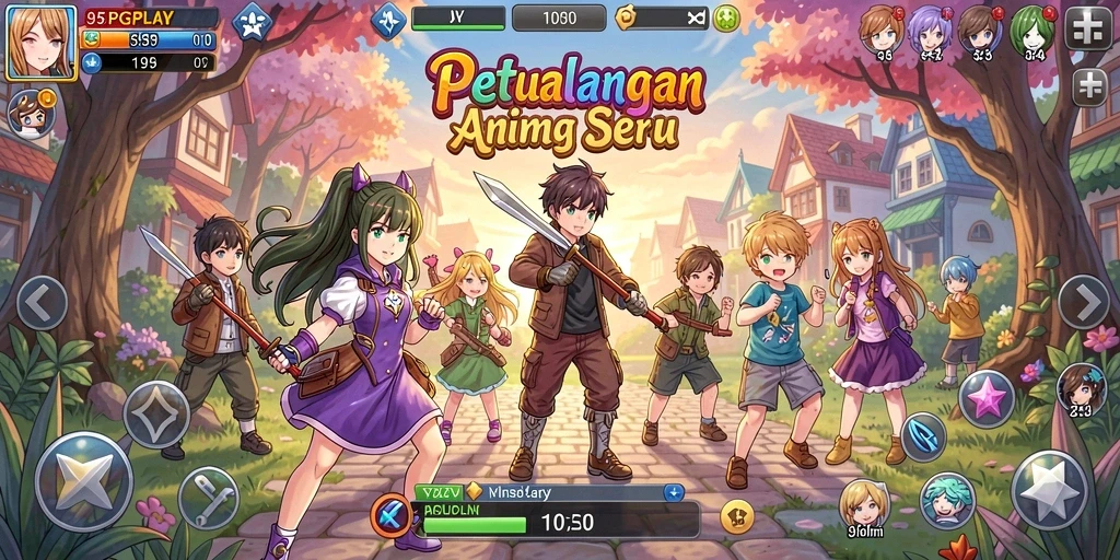 Tampilan menawan dari <strong>95PGPLAY</strong> saat karakter beraksi dalam pertarungan Anime.