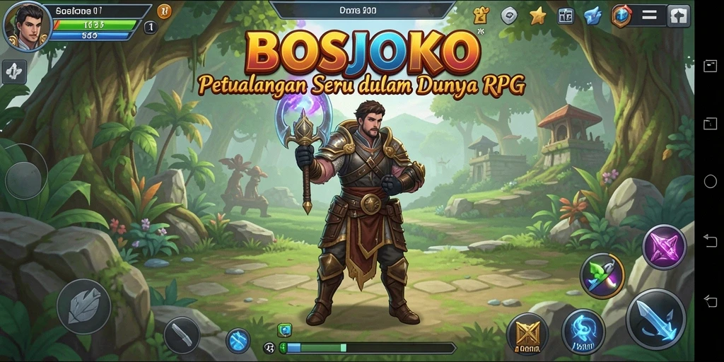 Screenshot gameplay BOSJOKO menampilkan aksi seru dan karakter menarik.
