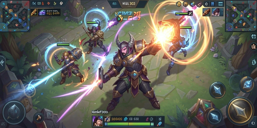 Gameplay seru HEBAT303 dalam pertempuran MOBA.