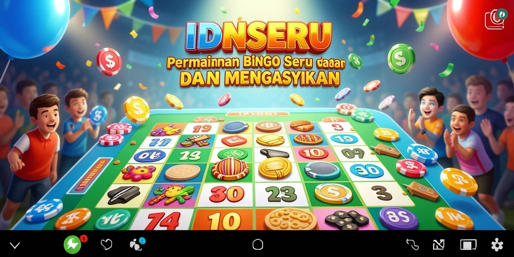 Tampilan gameplay Bingo yang menarik dan interaktif di IDNSERU.