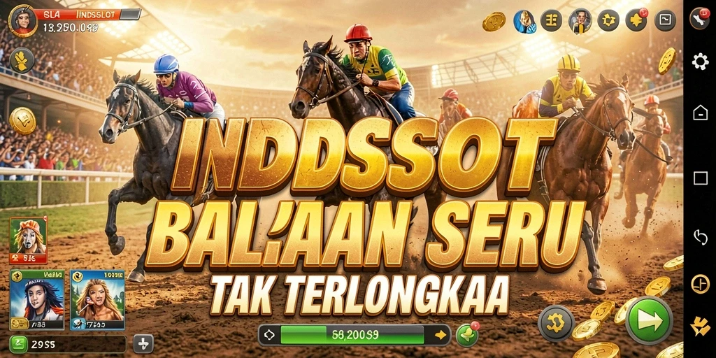 Gameplay seru INDSLOT yang penuh adrenalin di lintasan balap.