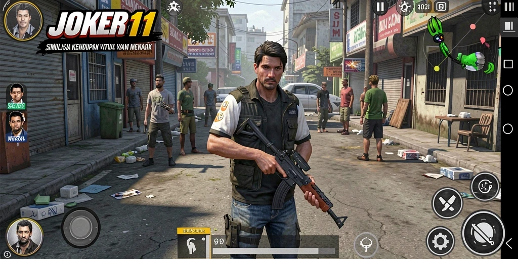 Screenshot utama dari JOKER11 menampilkan gameplay simulasi yang seru dan interaktif.