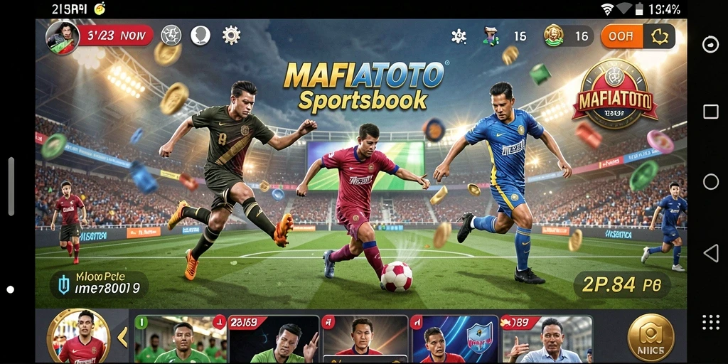 Tangkapan layar MAFIATOTO menampilkan taruhan olahraga secara langsung.