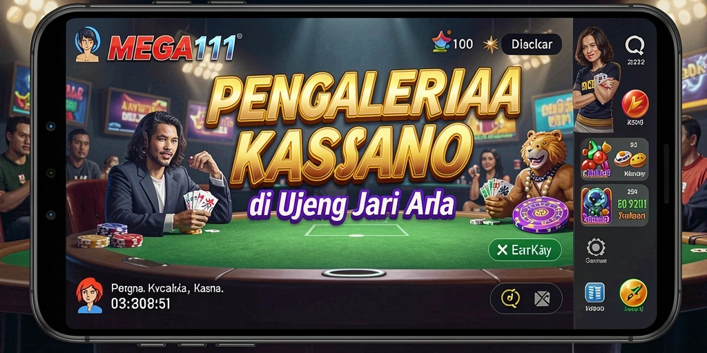 Tampilan menarik dari gameplay kasino MEGA111 yang menawan.
