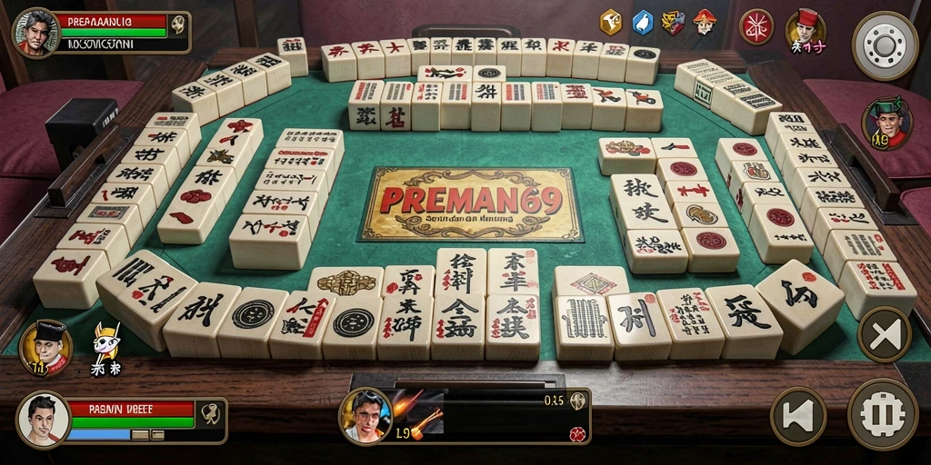 Screenshot gameplay PREMAN69 menampilkan keseruan bermain Mahjong.