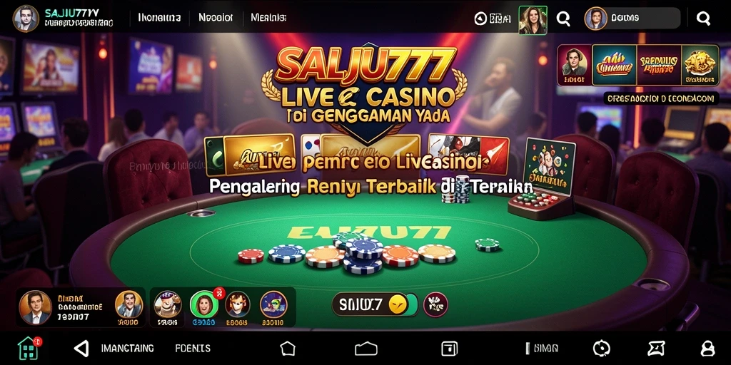 Tampilan menarik dari gameplay SALJU777 Live Casino dengan dealer profesional.