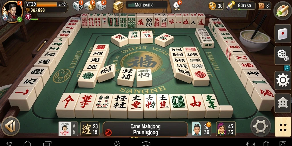Screenshot utama <strong>VT38</strong> menampilkan gameplay Mahjong yang menarik dan interaktif.